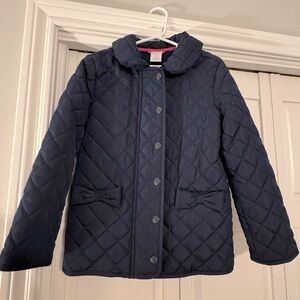 Gymboree Girls Blue Puffer Jacket with Quilted Design
